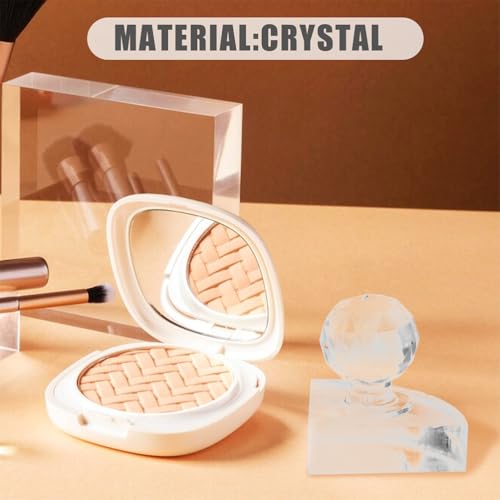 Eyeshadow Pressing Tool 2Pcs - Round Eye Shadow Stamper and Blusher Press Tool for Compact Powder Repair and Diy Makeup Application