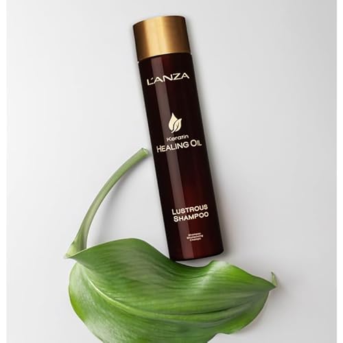 L'ANZA Keratin Healing Oil Sampler Hair Kit, Keratin Hair Oil Treatment with Travel Size Shampoo, Finishing Hair Spray & Rapid Bond Reconstructor Hair Care Kit in a Gift Box(1.7/2/0.68 Fl Oz)