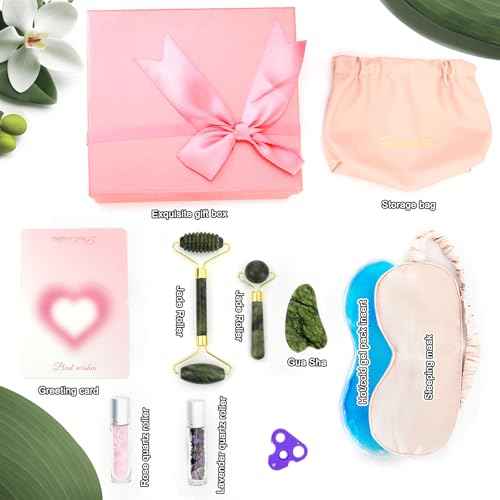 Gifts for Teenage Girls, Christmas Skincare Gift Tool Set for Teen Girls Ages 10 11 12 13 14 15 16 18,Tween Girl Gift Basket Stuffers,Daughter,Girlfriend Birthday Gift,Eye Mask,Jade Roller,Gua Sha