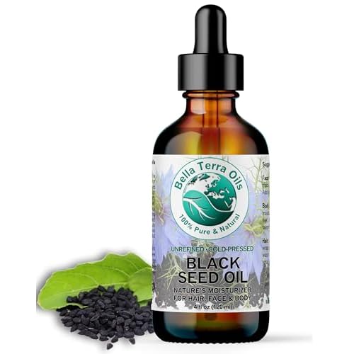 Bella Terra Oils - Black Seed Oil 4 oz - Harness the Power of Nigella Sativa, Abundant in Thymoquinone & Essential Fatty Acids, A Luxurious Addition to Your Beauty Routine
