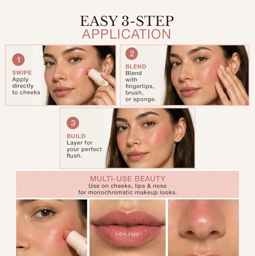 Bellapierre Hydrating Blush Stick – Cream-to-Powder Cheek Color