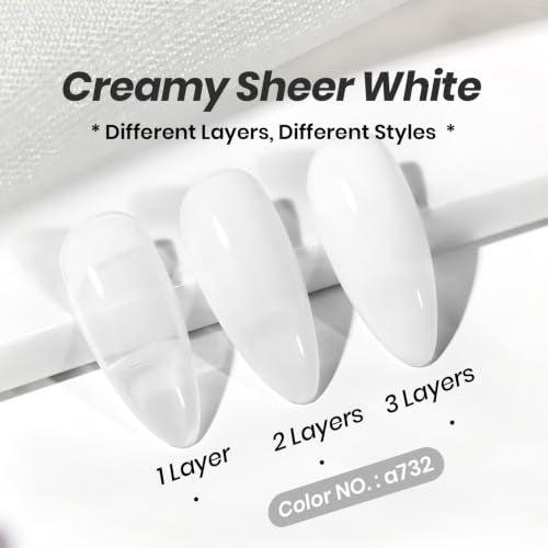 Beetles Milky White Jelly Gel Nail Polish 15ml