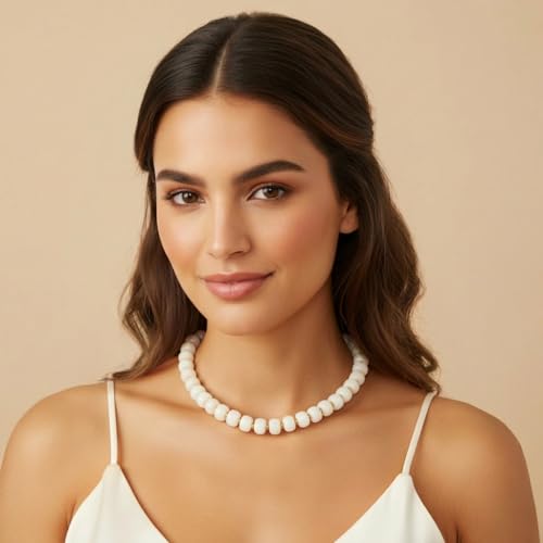 LILIE&WHITE XL23228A Resin Chunky Beaded Necklace for Women - Minimalist Statement Jewelry