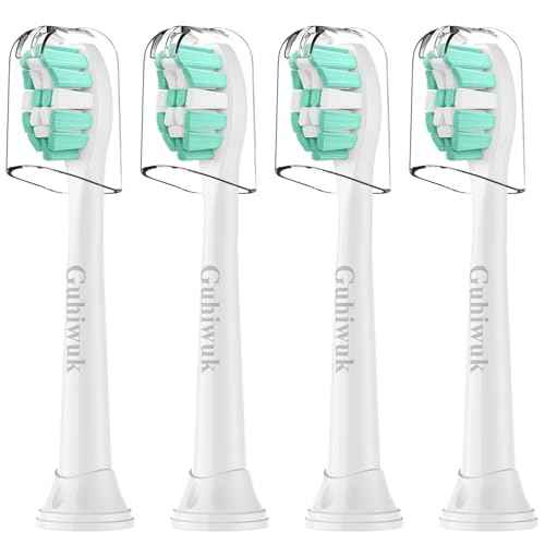 Toothbrush Heads for Philips Sonicare Replacement Heads, Replacement Brush Head Compatible with Phillips Sonicare Click-on 4100 5100 Electric Toothbrush, 4 Pack, White