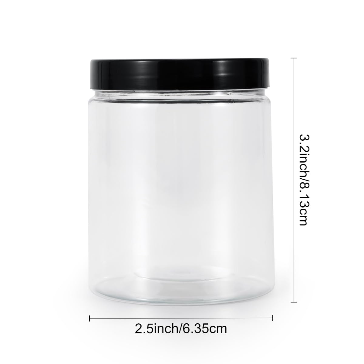 testyu Plastic Jars with Lids, 8 OZ Wide Mouth Jars with Airtight Lids, Clear Empty Slime Containers with Lids, Multipurpose Storage Jars for Home Kitchen Food Arts Crafts Cosmetic Sample - 14 Pack