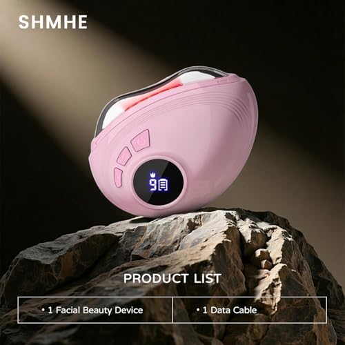 SHMHE Professional Red Light Gua Sha Massager for Face & Neck Skin Firming
