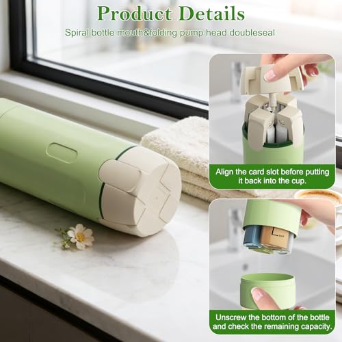 4-in-1 Travel Dispenser Bottle - Leak-Proof Toiletry Container