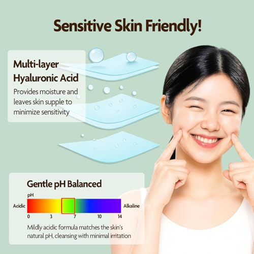 Dr.ROSA Konjac Peeleanser, Gentle Daily Peeling Cleanser with Konjac & Pear Cell, pH Balanced, Sensitive Skin Friendly, Soft & Smooth Skin Care