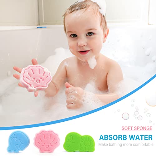 Baby Bath Sponge 3pcs Soft Foam Shapes Infants Toddlers