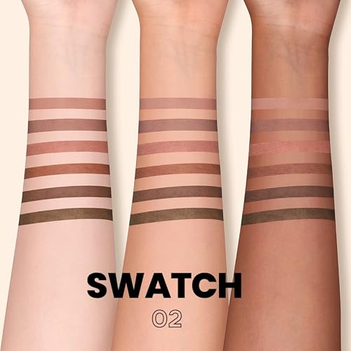 MAEPEOR Lip Liner Set 6Pcs Pure Natural Oak Brown Pink Red Series Lip Liners Smooth High Pigmented Matte Finish Lipliner Pen Kit (Set 02)