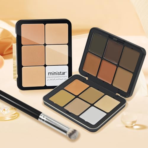 12-Color Cream Contour Concealer Palette with Brush
