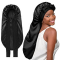 Silk Sleeping Bonnet with Tie Band for Braids & Locs