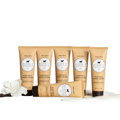 Dionis Goat Milk Hand Cream – Moisturizing Lotion for Dry Skin, 1 oz (Pack of 6)