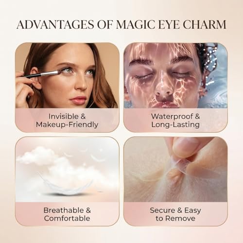 Eye Charm Double-Sided Slim 3mm Eye Lid Tape – 220 Count for Hooded Eyes