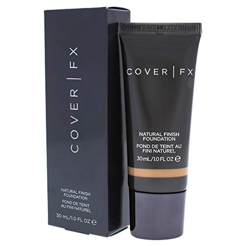 Cover FX Natural Finish Foundation: Water-based Foundation that Delivers 12-hour Coverage and Natural, Second-Skin Finish with Powerful Antioxidant Protection - N80, 1 Fl Oz