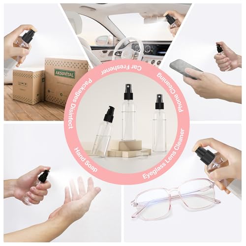 100 Pack 2oz Fine Mist Spray Bottles - Refillable Travel Containers