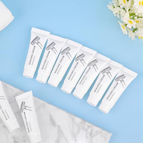 Shaving Cream Bulk, 10ml/0.35fl Oz Travel Shaving Cream, Individually Packaged, Suitable For Travel, Hotel, Home, Camping, Charity, Homelessness (50-PACK)