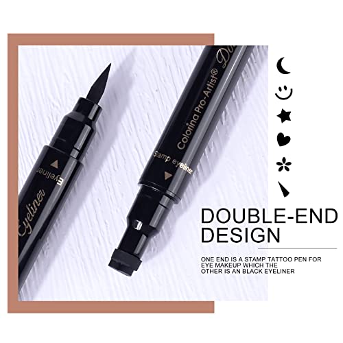 Ownest Double-End Eyeliner Stamp Pen - Waterproof Tattoo Makeup