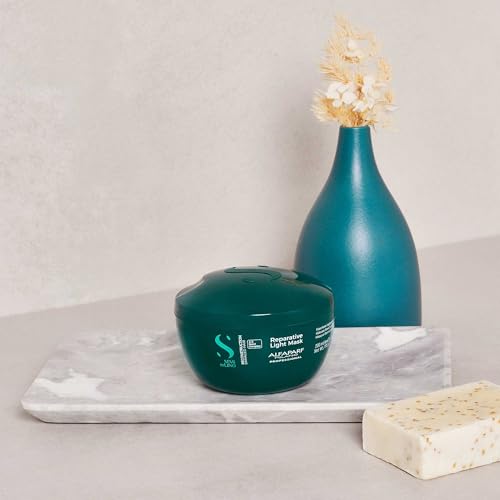 ALFAPARF MILANO Semi di Lino Reconstruction Bond Repair Hair Mask for Damaged Hair - Recommended for Fine Hair ? Hair Repair Mask - Restructures - Color Safe - Deep Conditioner - Vegan (6.88 oz)