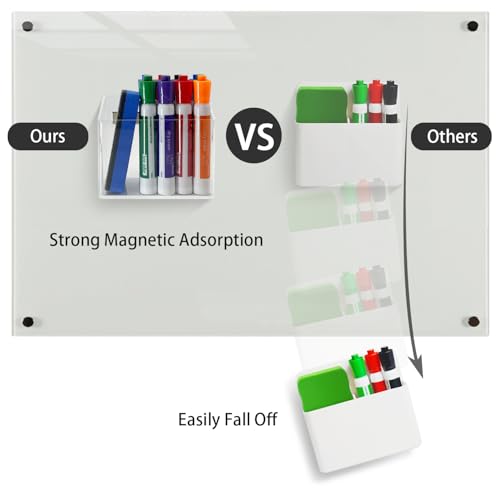 Magnetic Dry Erase Marker Holder for Whiteboards and Fridges