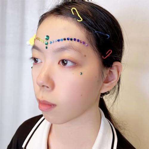 Rainbow Face Gems Stickers - Festival Body Jewels Temporary Tattoo