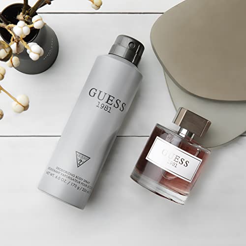 GUESS 1981 Men's Deodorizing Body Spray - Woody Oriental Fragrance, 6 oz