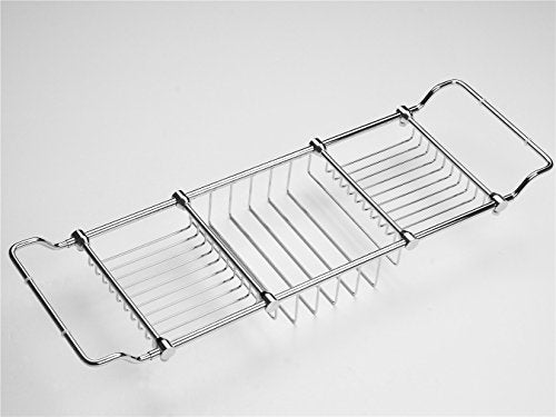 Expandable Brass Bathtub Caddy with Chrome Finish