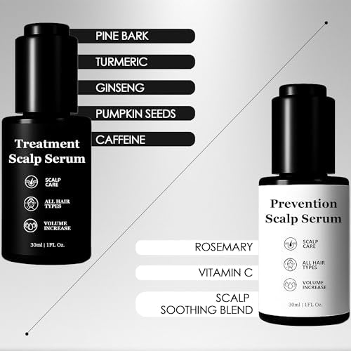 Thinning Hair Treatment Serum Bundle for Men & Women - Plant-Based