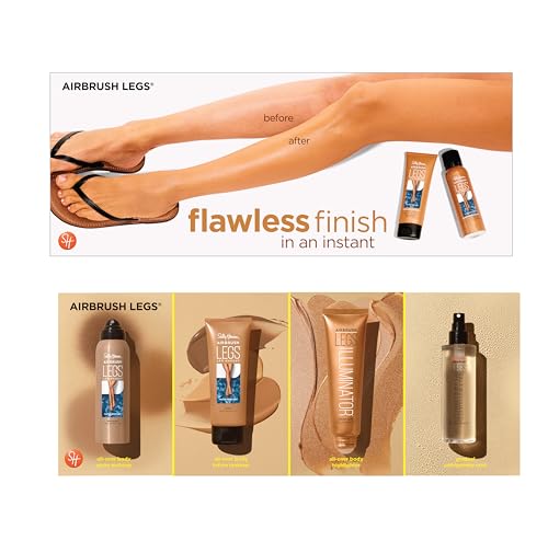 Sally Hansen Airbrush Legs®, Leg Makeup, Deep, Easy Application, Flawless Looking Legs, Water Resistant, Transfer Proof Lotion