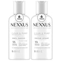 Nexxus Clean & Pure Shampoo and Conditioner, Travel-Size (6 Sets, 12 Bottles), Elastin Protein & Marine Minerals Purify & Detox, 3 Oz Ea