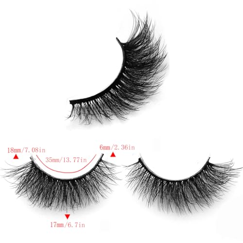 14 Pairs Wispy Mink Lashes Fluffy Eye Lashes Natural Look 5D Volume Fake Eyelashes Pack 3D08 by BTLLSSH