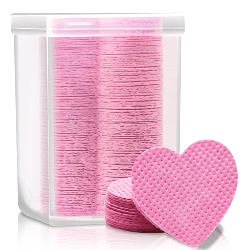 Lint-Free Eyelash Extension Glue Wipes 200 Pack - Pink Non-Woven Fabric for Lash & Nail Cleanser