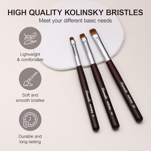 Kolinsky Sable Nail Brush French Tip & Clean-Up #8