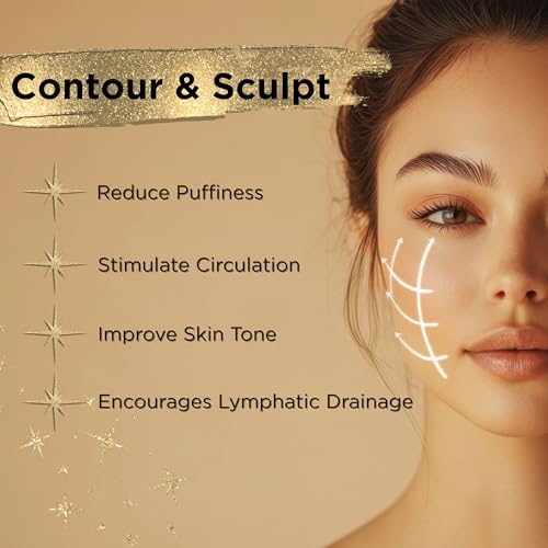 ICON Lymphatic Contour Brush for Face, Face Sculpting Tool for Lymphatic Drainage, Ultra Soft Bristles, Dry Brush, Helps Reduce Look of Puffiness (3 Pack)