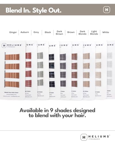 Heliums Mini Bobby Pins Ash Blonde 40 Pack 1.5"