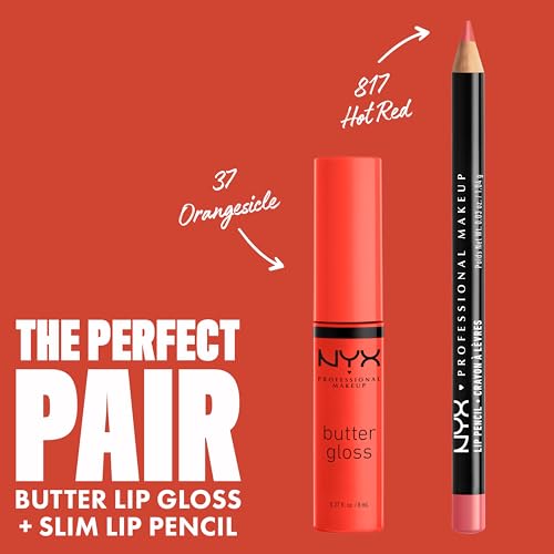 NYX Butter Gloss Orangesicle Non-Sticky Lip Gloss - 0.27 Fl Oz, Pack of 1
