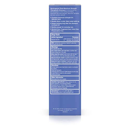 Neutrogena T/Sal Therapeutic Shampoo, Scalp Build-Up Control 4.5 oz
