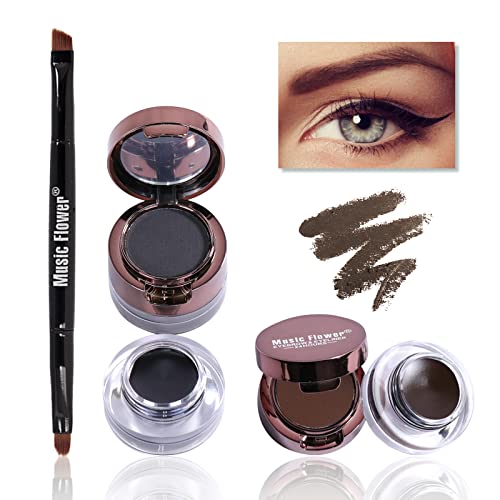 Music Flower 2-in-1 Eyeliner Gel & Eyebrow Powder Duo