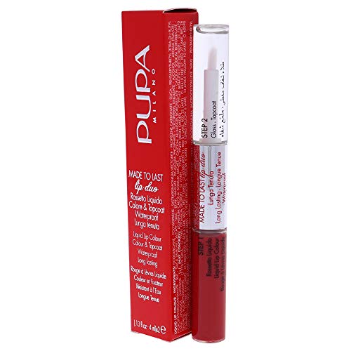 Pupa Made To Last Lip Duo - 018 Imperial Red Milano for Women - 0.13 oz Lipstick