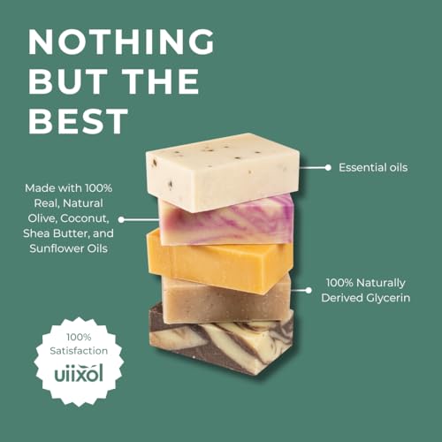 Handmade Soap Bars Set of 3, Lavender, Peppermint, Rosemary 3.5 oz each