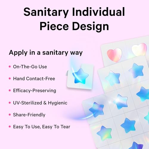 Sosky Hologram Acne Patches, Hydrocolloid Pimple Stickers, 36 Count
