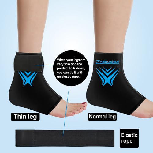 ZN?CUET?D Bundle of Gel Beads Ice Face Mask for Headaches, Puffy Eyes, Redness, Migraines and Ankle Ice Pack Wrap Compression Sleeve for Injuries Foot Swelling