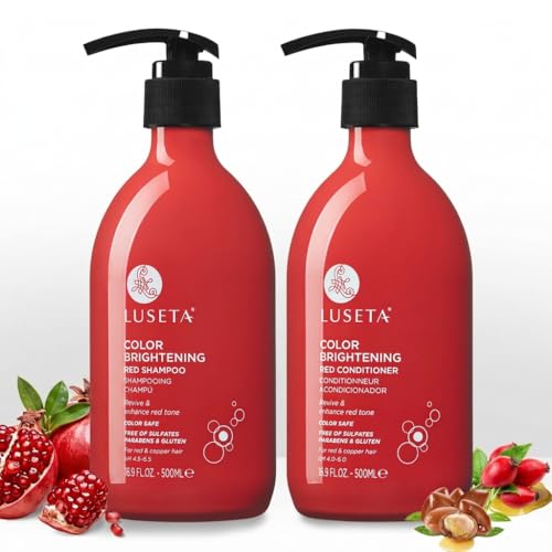 Luseta Color Enhancing Shampoo & Conditioner Set for Red Hair