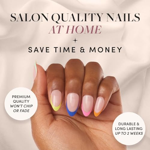 Glamnetic Press-On Nails Bundle - French Tips, Rainbow & Caviar Styles