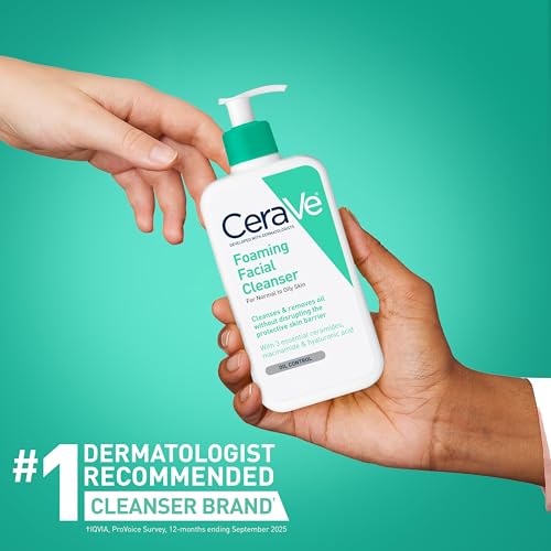 CeraVe Foaming Facial Cleanser for Oily Skin, 16 oz