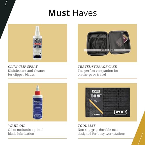 Wahl Professional T-Wide Gold Plated Bladeset, Adjustable Zero-Overlap, DLC and Titanium Coated, Fits Cordless Detailer Li