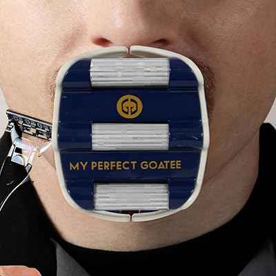 My Perfect Goatee® Shaving Template - Create a Perfectly Shaped Goatee Every Time - Adjustable Reduces Shaving Time - Shape Goatee and Circle Bead (Version 1.1)
