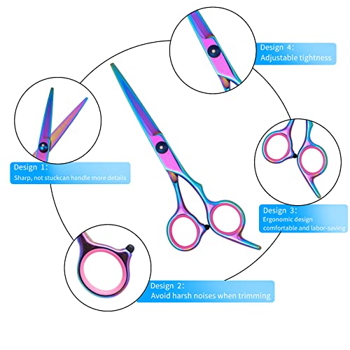 Professional Pet Grooming Scissors Kit - 7" Curved Shears