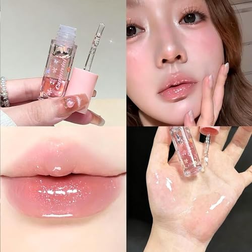 4Pcs Glitter Lip Gloss Set - Hydrating, Long Lasting Shine