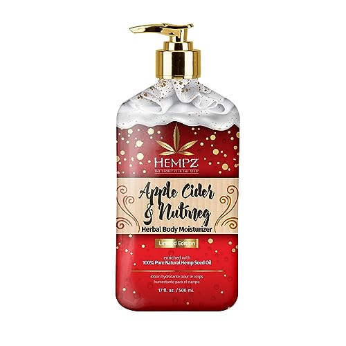 Limited Edition Apple Cider & Nutmeg Herbal Moisturizing Body Lotion (17 oz) – Fall Scented Body Lotion for Women or Men with Dry or Sensitive Skin - Hydrating Moisturizer for Daily Radiance